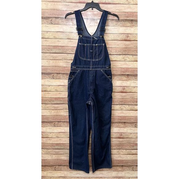 Sears Other - Sears Roebucks Vtg Men's 32 x 32 Overalls Bib Carpenter Blue Denim Dark Wash